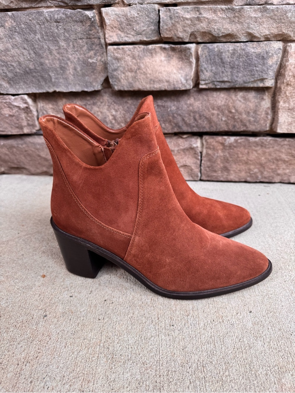 Seychelles Pretty Little Bird Suede Boots Western Ankle Booties Women's Size 10